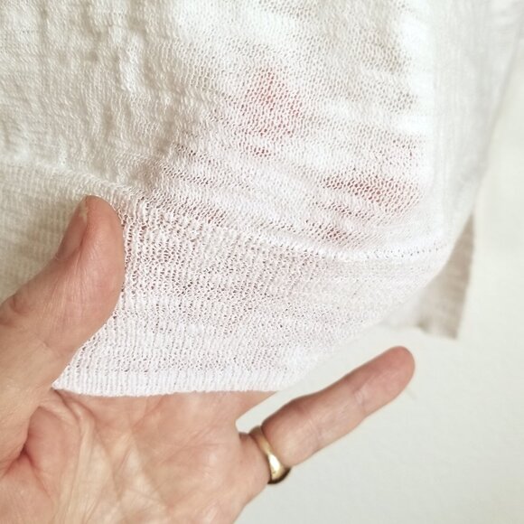 Rebecca Taylor knit pullover sweater top size M black and white Split hem - Picture 11 of 13